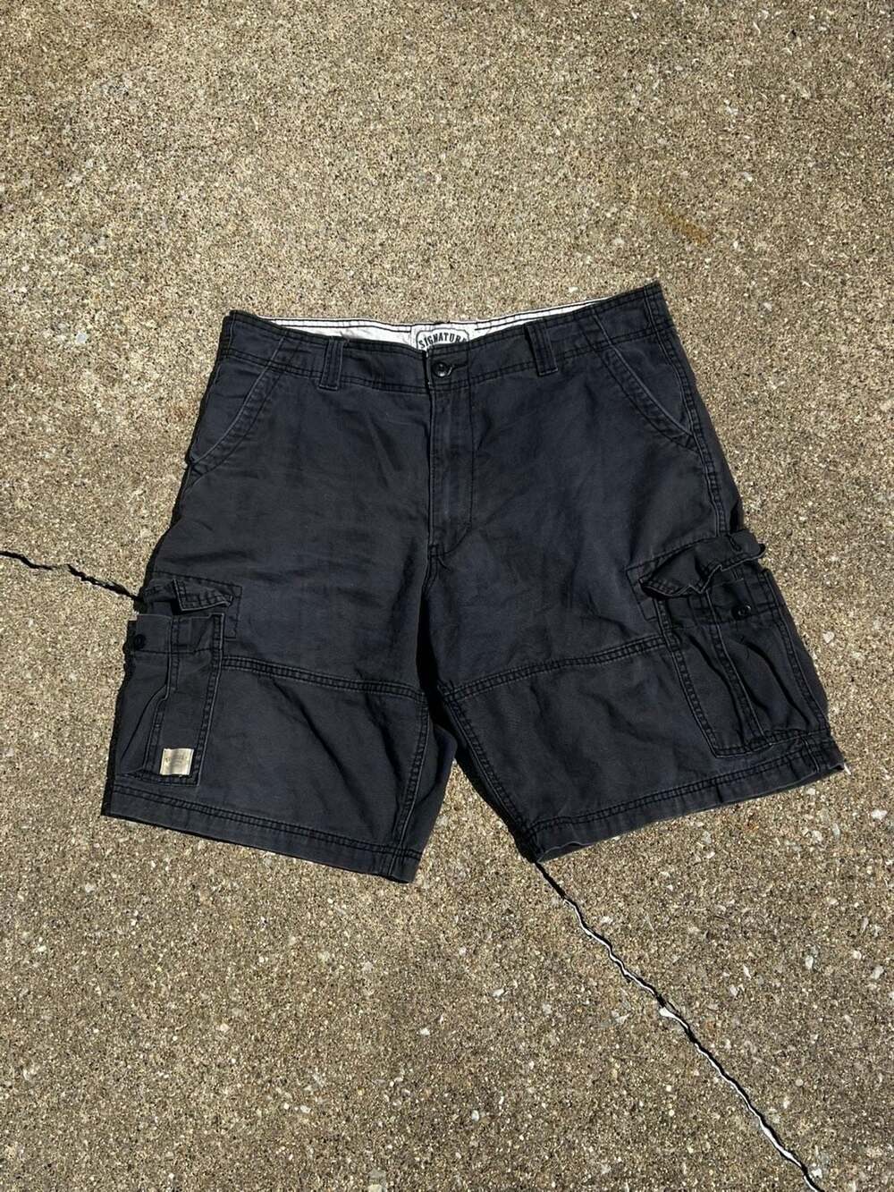 Signature by Levi Strauss & Co. Men's Black Cargo Shorts Size 36
